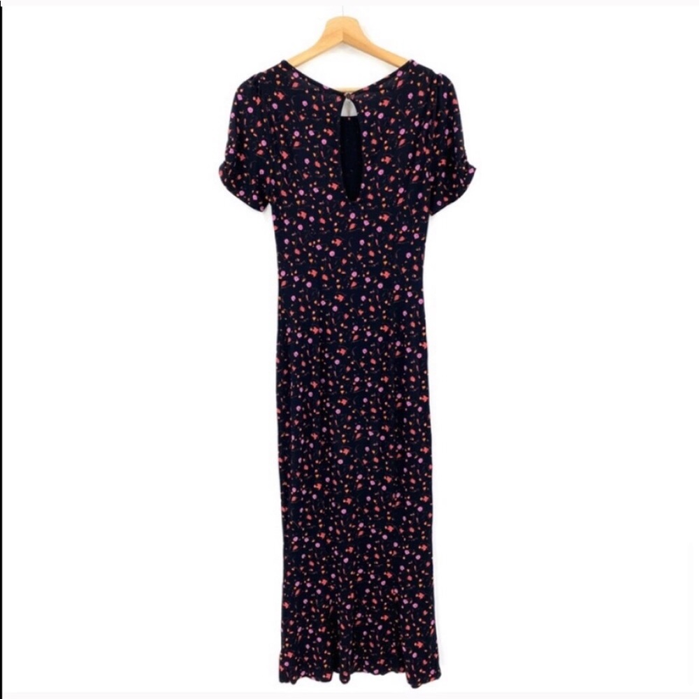 NWOT FREE PEOPLE floral puff sleeve midi dress - Picture 12 of 16